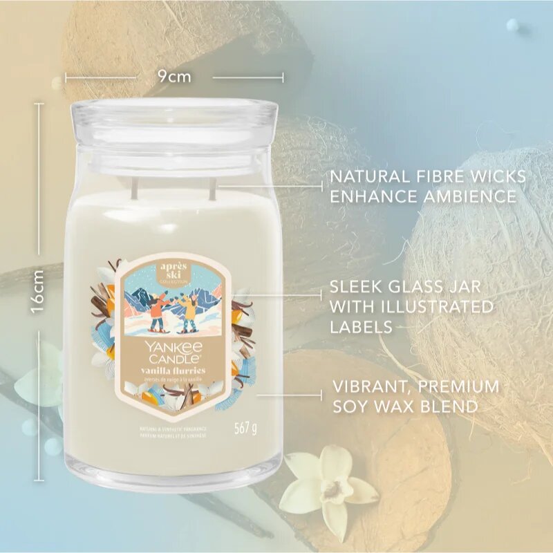 Yankee Candle Vanilla Flurries vonná svíčka Signature 567 g