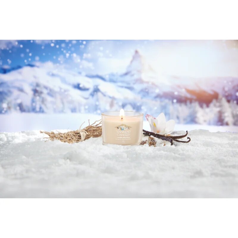 Yankee Candle Vanilla Flurries votivní svíčka glass 37 g