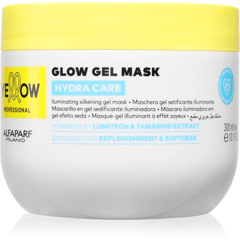 Yellow Professional Hydra Care Glow Gel Mask gelová maska pro všechny typy vlasů 300 ml