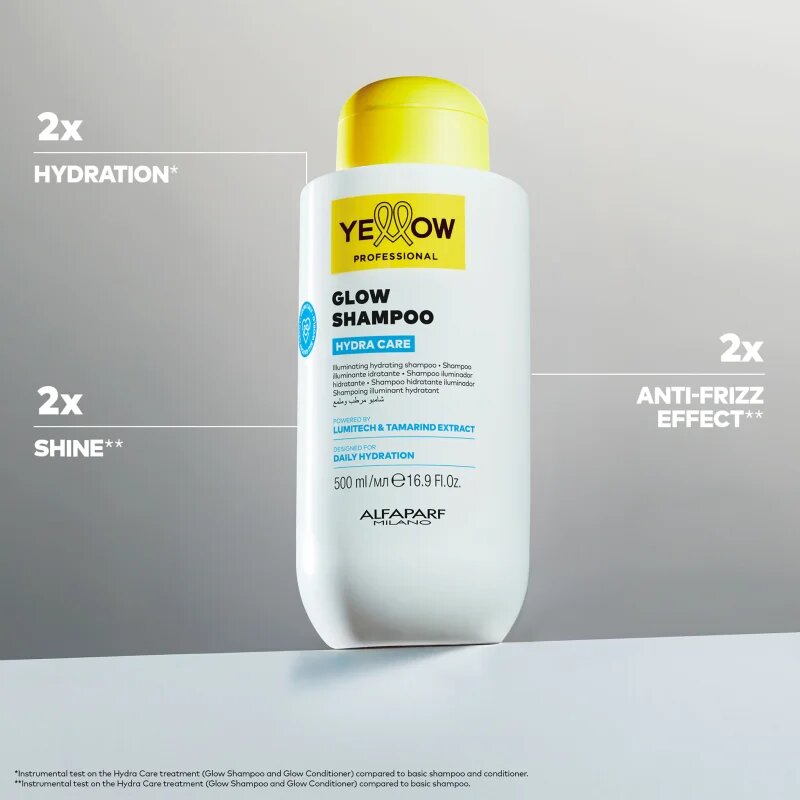 Yellow Professional Hydra Care Glow Shampoo hydratační šampon pro všechny typy vlasů 500 ml