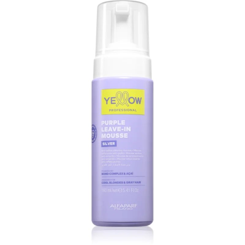 Yellow Professional Silver Purple Leave-In Mousse pěna na vlasy neutralizující žluté tóny 160 ml
