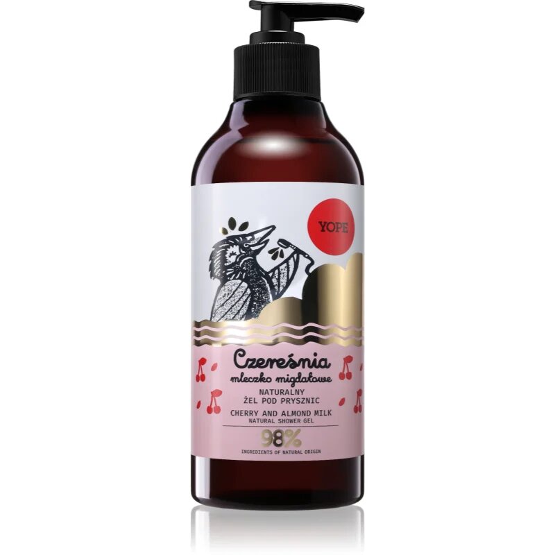 Yope Cherry & Almond Milk přírodní sprchový gel 400 ml