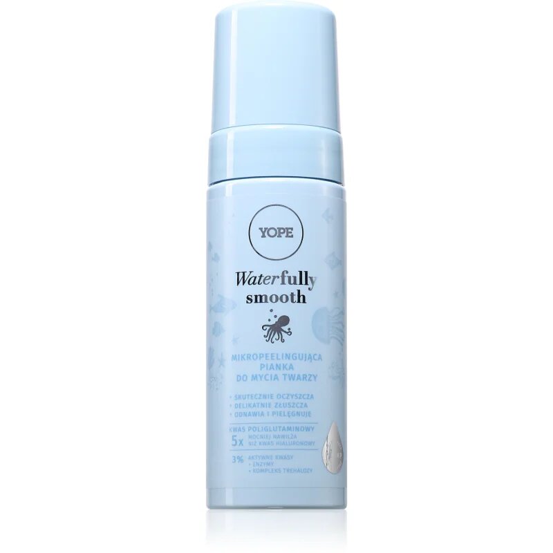 Yope Waterfully Smooth Foam exfoliační čisticí pěna na obličej 150 ml
