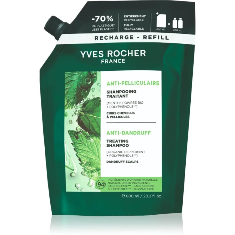 Yves Rocher ANTI-PELLICULAIRE šampon proti lupům 600 ml