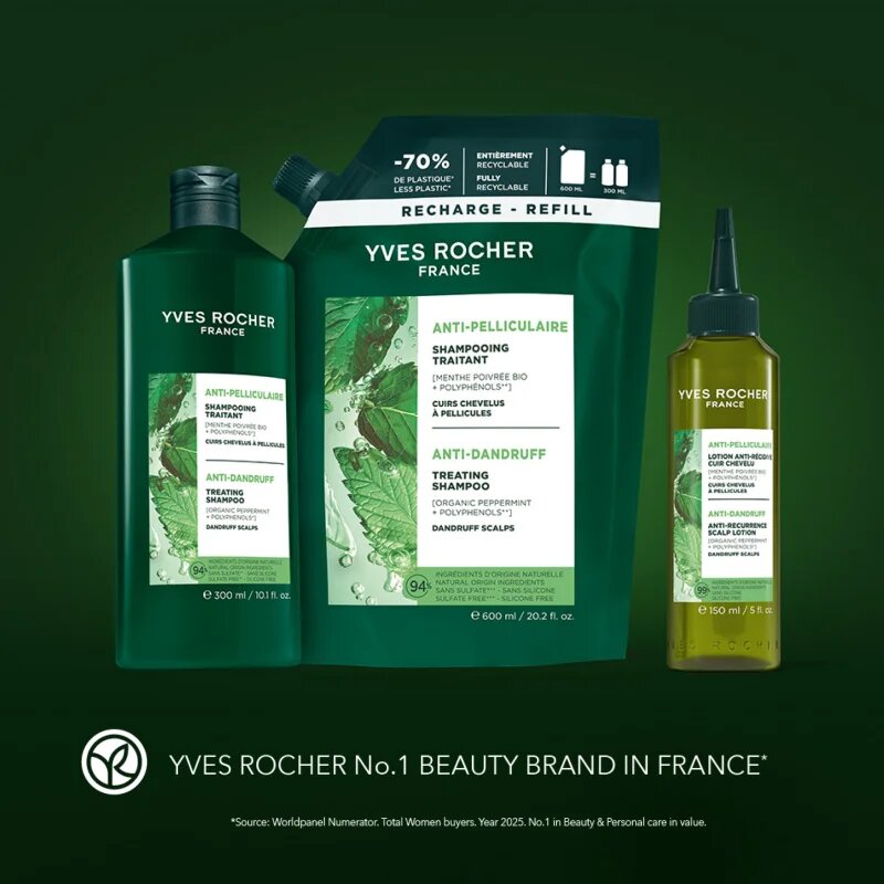 Yves Rocher ANTI-PELLICULAIRE tonikum proti lupům 150 ml