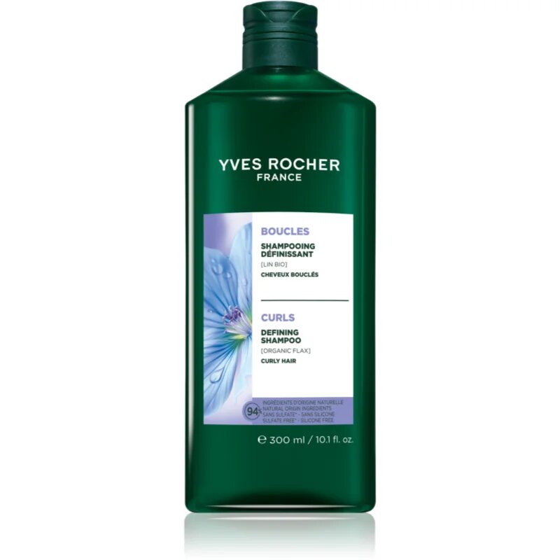 Yves Rocher Boucles šampon pro kudrnaté a vlnité vlasy with organic flax 300 ml