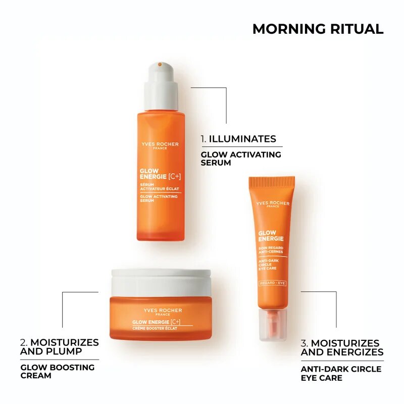 Yves Rocher Glow Energie rozjasňující krém pro vypnutí pleti 50 ml