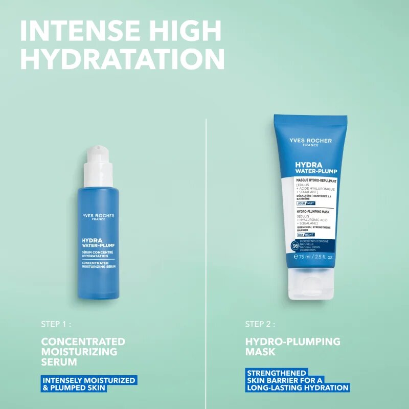 Yves Rocher Hydra Water-Plump hydratační vyhlazující maska na den i noc 75 ml