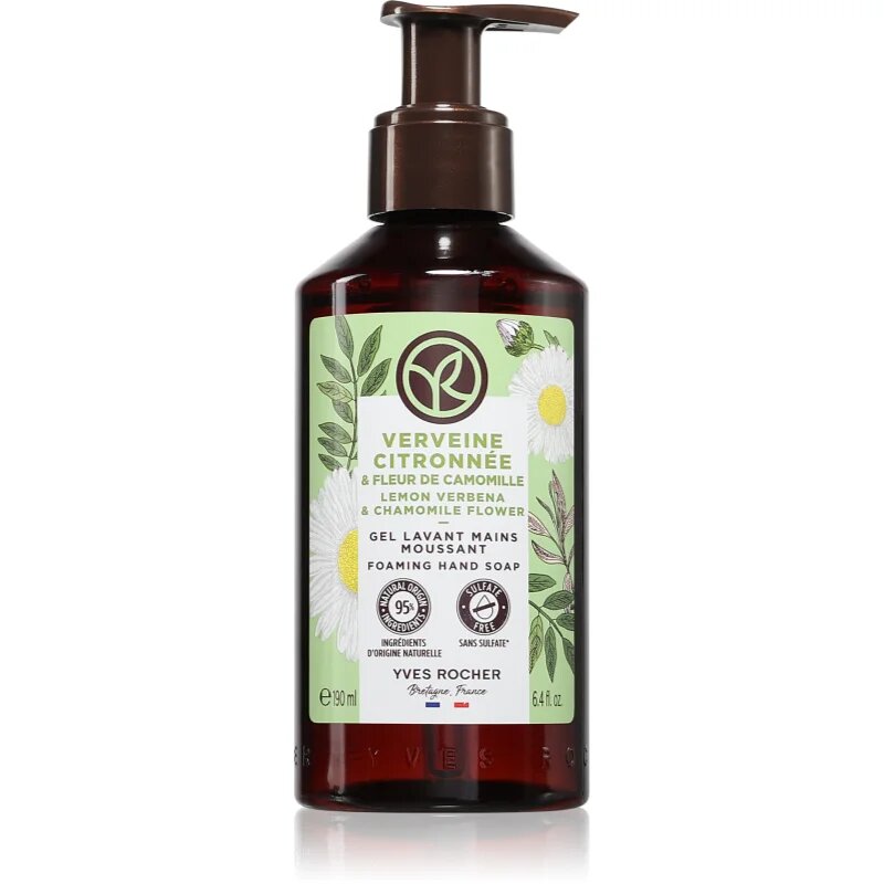 Yves Rocher Lemon Verbena & Chamomile Flower tekuté mýdlo na ruce vůně citronová verbena & květ heřmánku 190 ml
