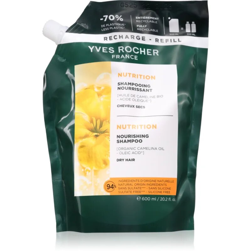 Yves Rocher Nutrition vyživující šampon 600 ml