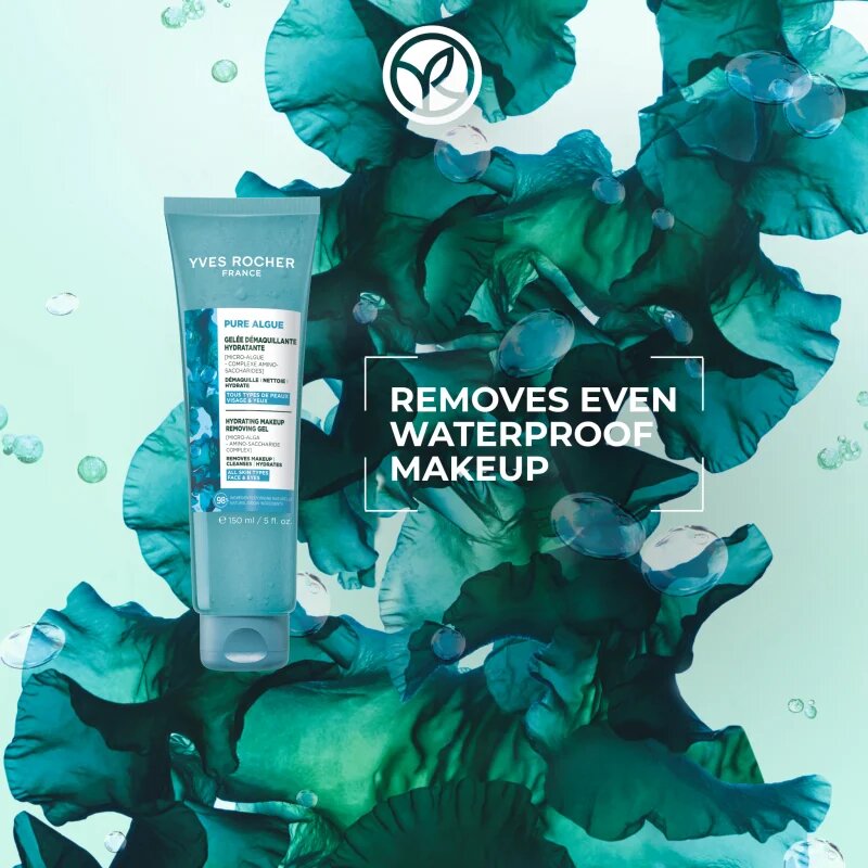 Yves Rocher Pure Algue čisticí a odličovací gel s hydratačním účinkem 150 ml