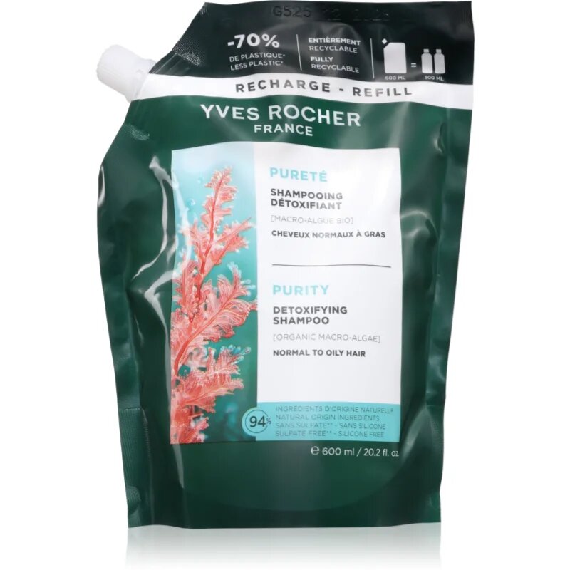 Yves Rocher Pureté čisticí detoxikační šampon 600 ml