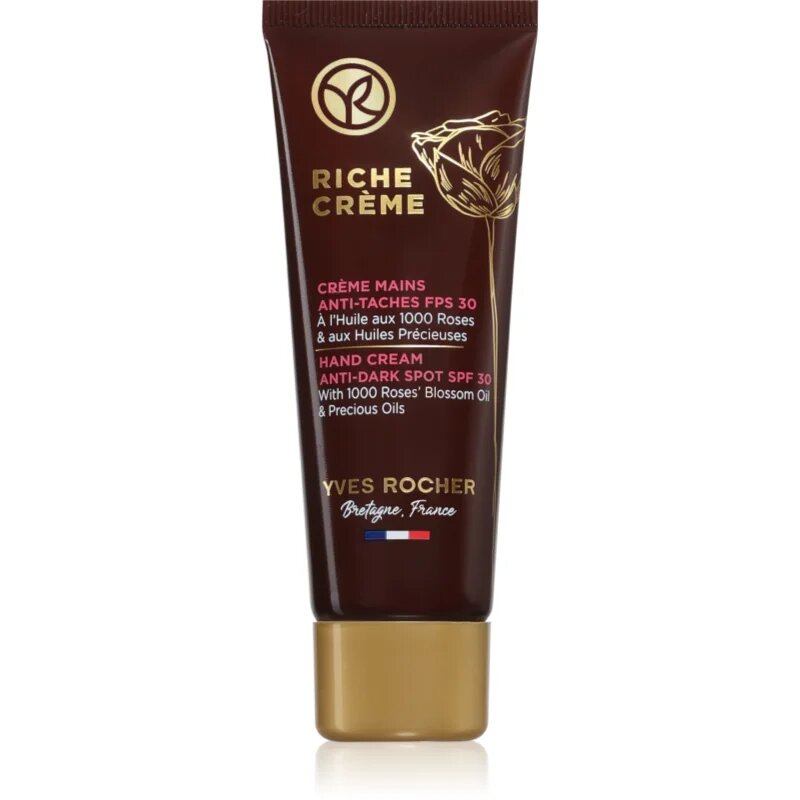 Yves Rocher Riche Créme krém na ruce proti pigmentovým skvrnám SPF 30 50 ml