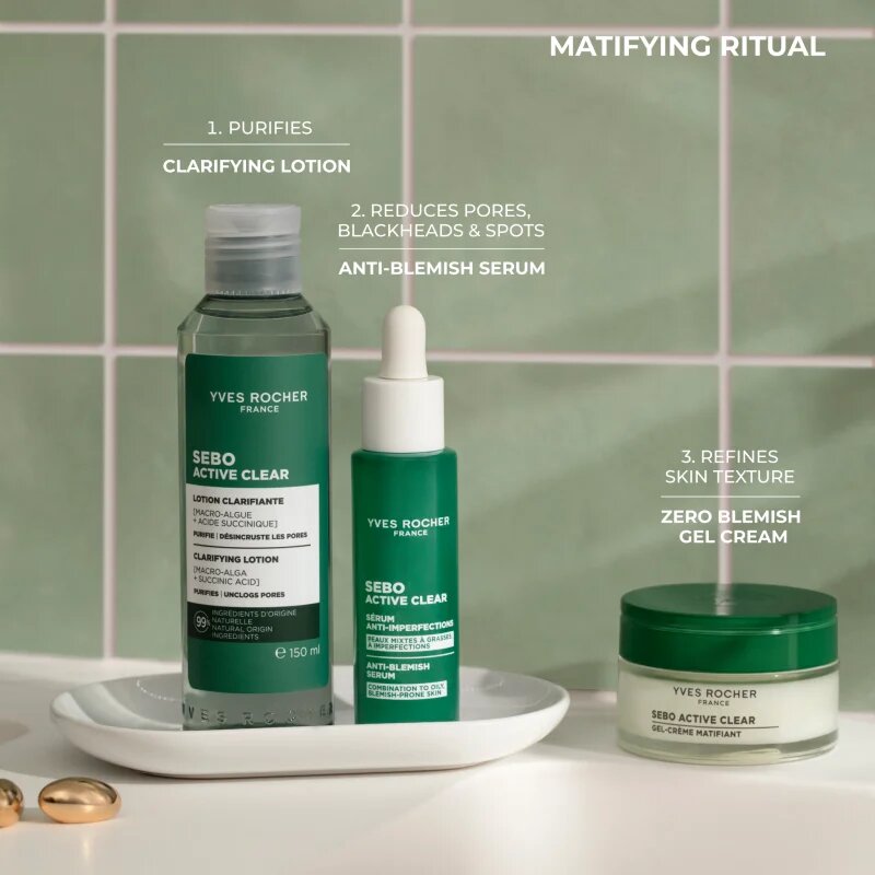 Yves Rocher Sebo Active Clear čisticí tonikum 150 ml