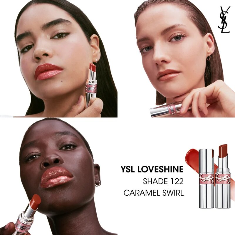 Yves Saint Laurent Loveshine Lipstick hydratační lesklá rtěnka pro ženy 122 Caramel Swirl 32 g