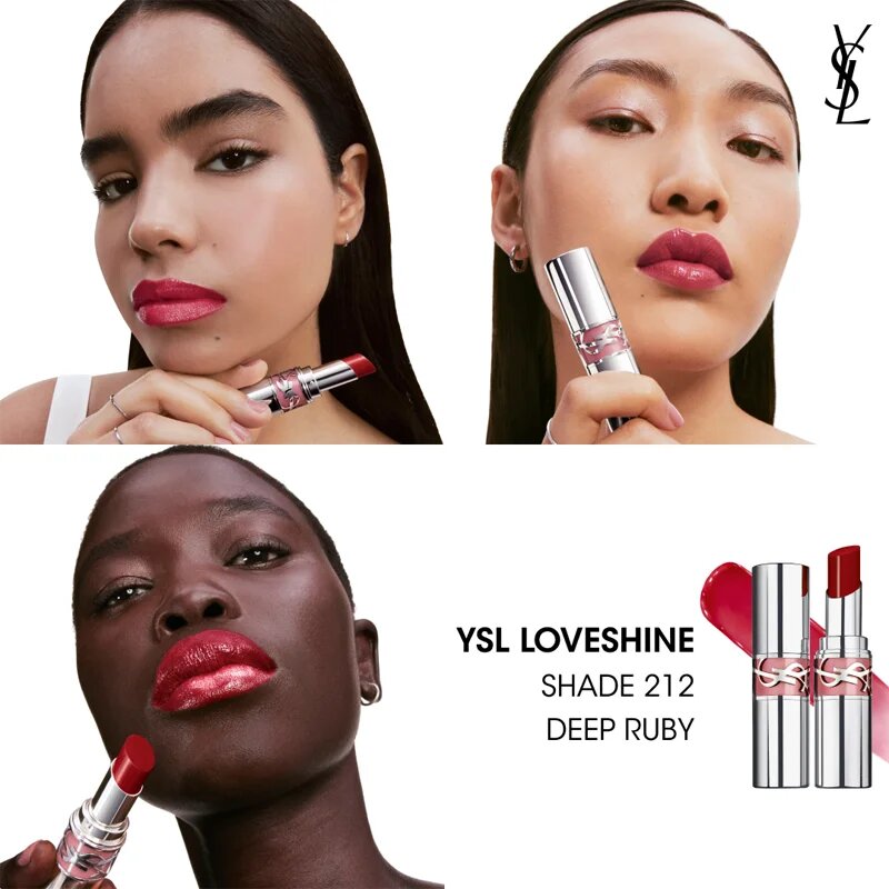 Yves Saint Laurent Loveshine Lipstick hydratační lesklá rtěnka pro ženy 212 Deep Ruby 32 g