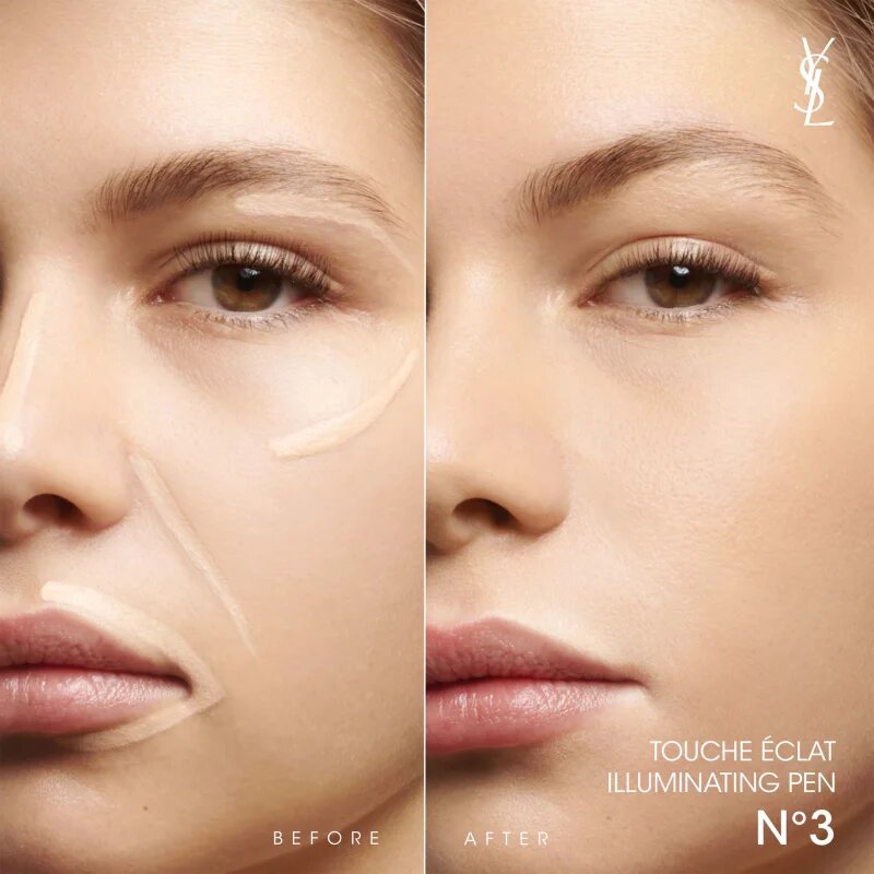 Yves Saint Laurent Touche Éclat Radiant Touch rozjasňovač v peru pro všechny typy pleti odstín 3 Pêche Lumière / Luminous Peach 25 ml