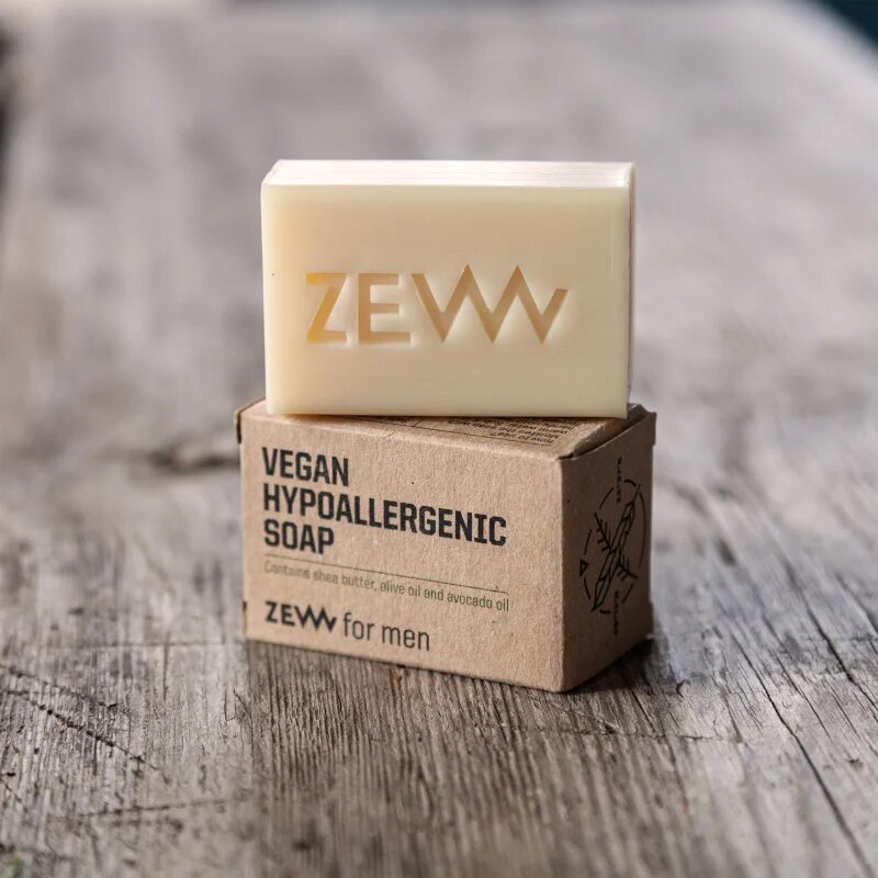 Zew For Men Vegan Hypoallergenic Soap tuhé mýdlo na obličej a tělo 85 g