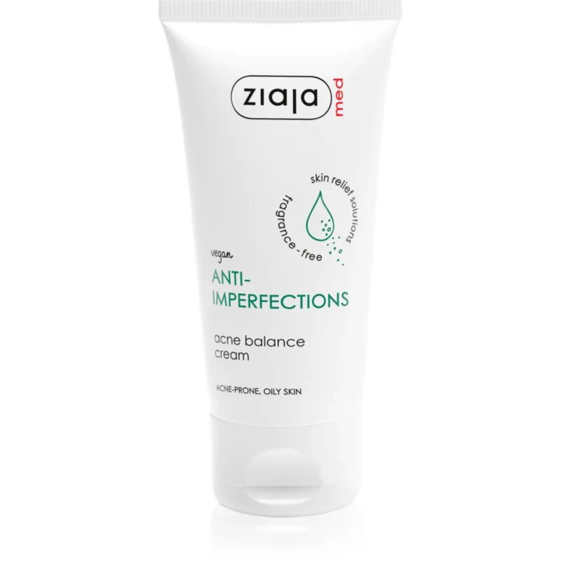 Ziaja Med Anti-Imperfections lokální péče proti akné na obličej a tělo 50 ml
