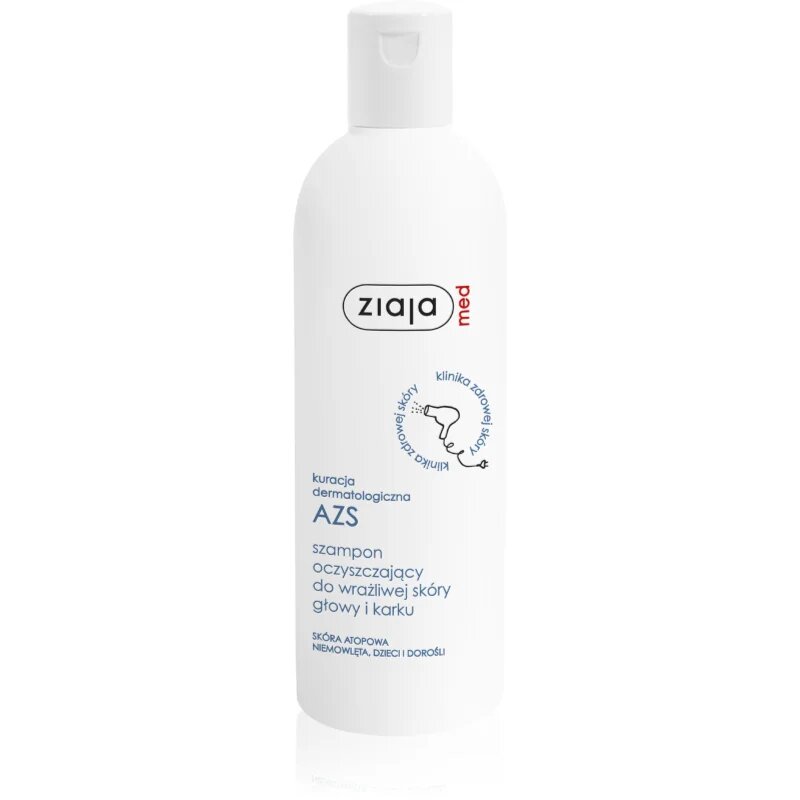 Ziaja Med Atopic Skin jemný čisticí šampon pro citlivou pokožku hlavy 300 ml