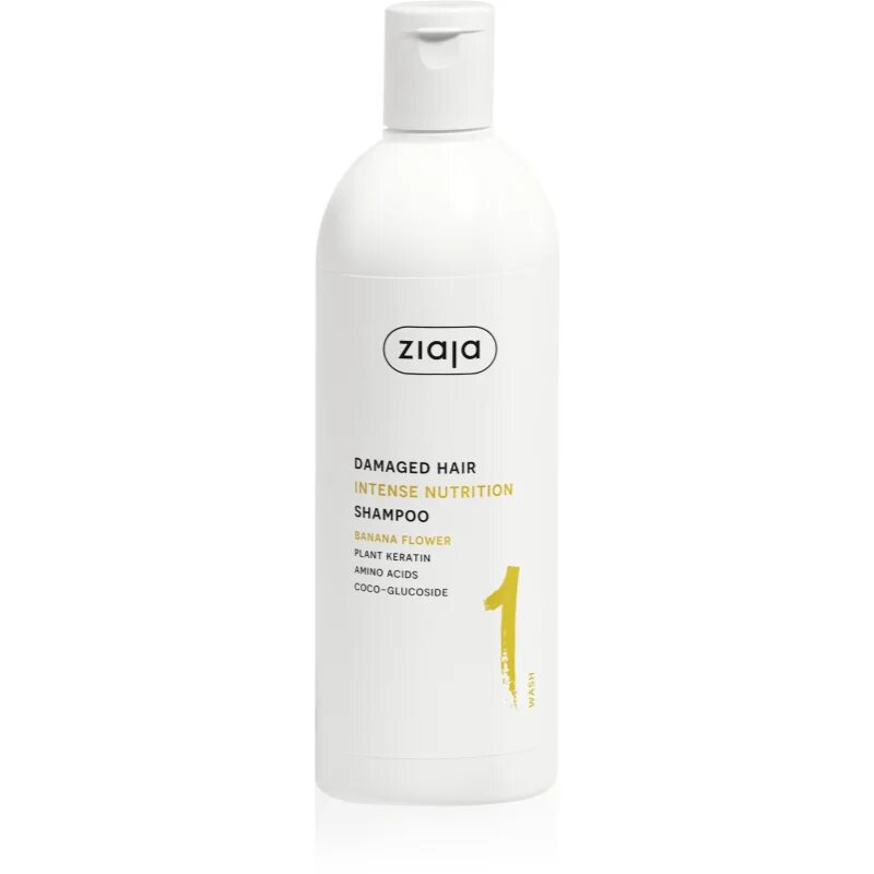 Ziaja Plant Essentials Banana Flower vyživující šampon pro poškozené vlasy 400 ml