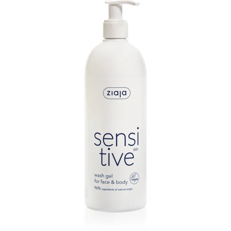 Ziaja Sensitive mycí gel na obličej a tělo pro citlivou a podrážděnou pokožku 400 ml