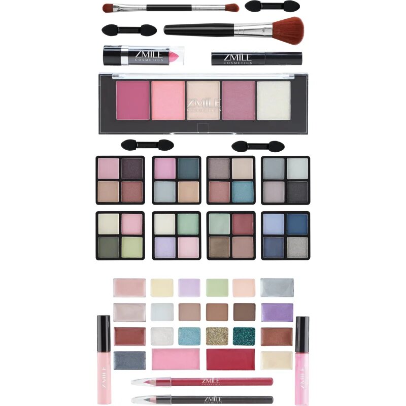 ZMILE COSMETICS Beauty Case Velvety kosmetický kufřík Dark Grey