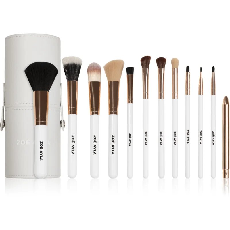 Zoë Ayla Makeup Brush Set 12 Piece sada štětců s pouzdrem