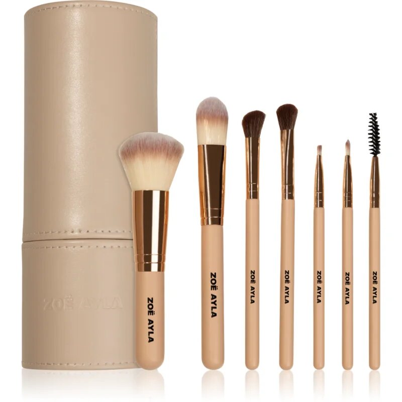 Zoë Ayla Makeup Brush Set 7 Piece sada štětců s pouzdrem