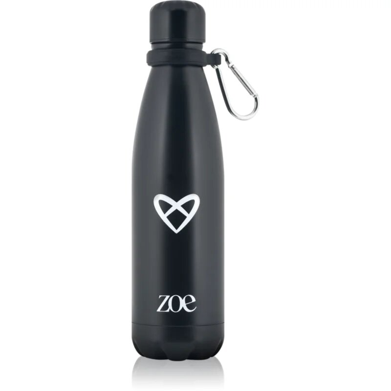 ZOE Heart Logo Stainless Steel Bottle nerezová láhev na vodu barva Black 1 ks