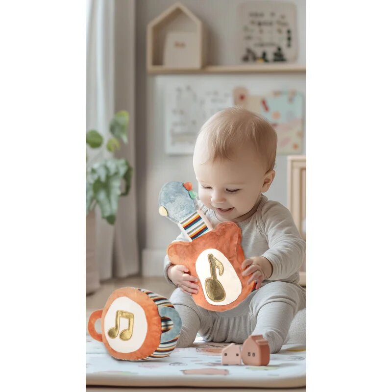 Zopa Plush Musical Toy 3 in 1 My First Guitar plyšová hračka s melodií 12 m+ 1 ks