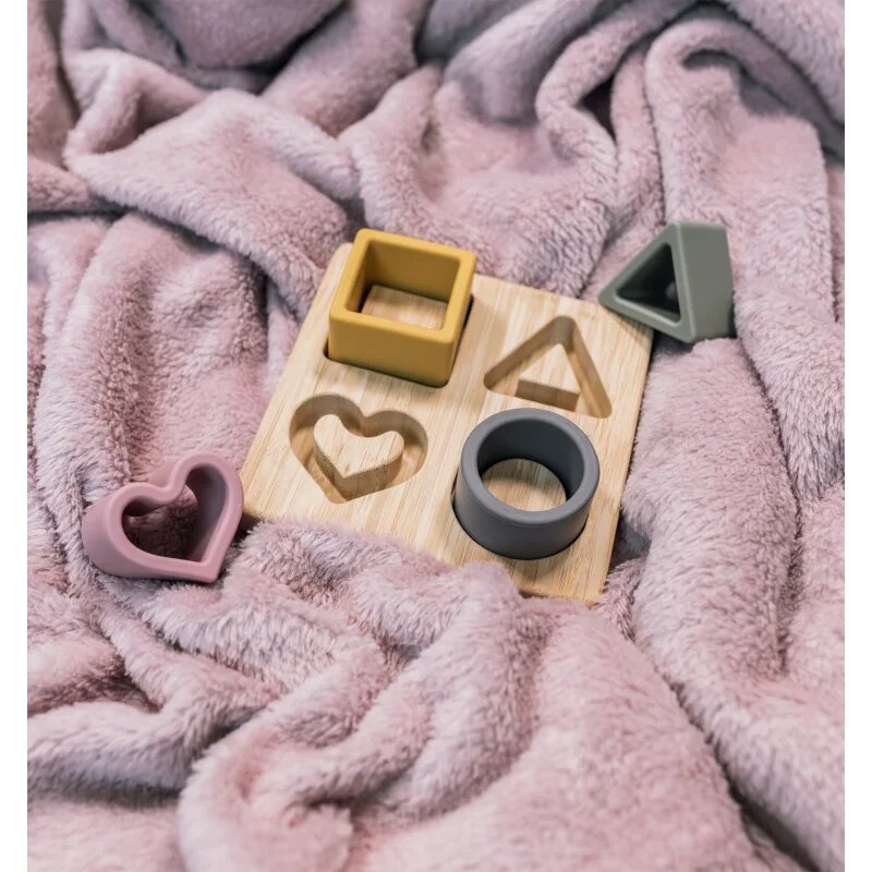 Zopa Silicone Bamboo Puzzle aktivity vkládačka Multicolor 1 ks