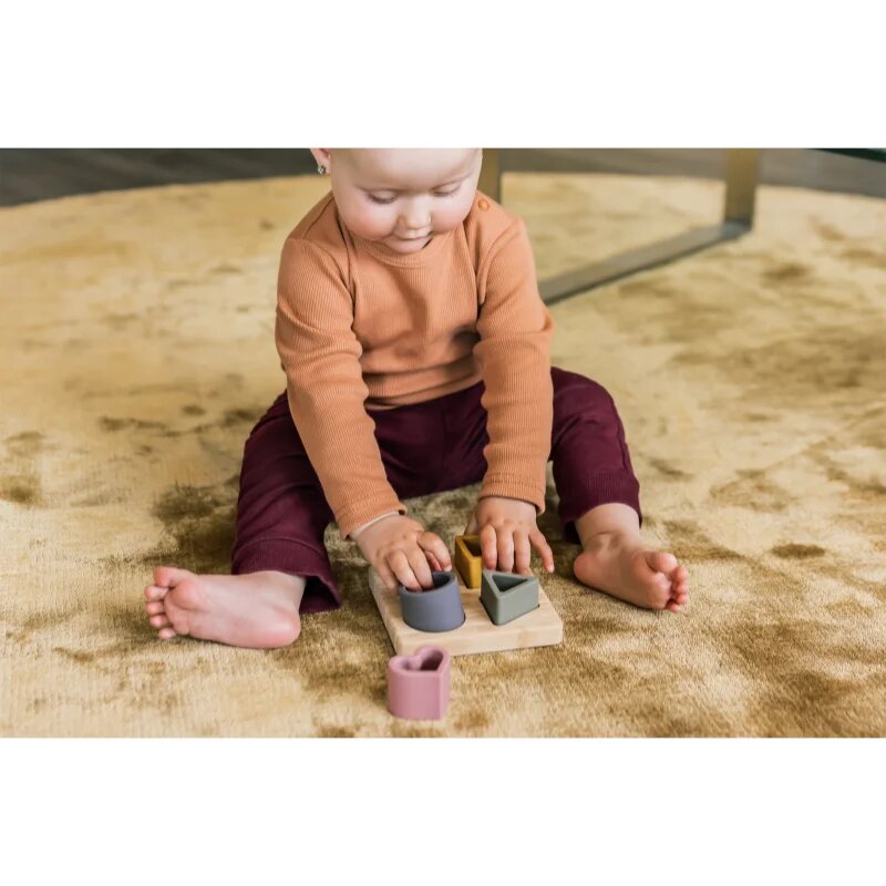Zopa Silicone Bamboo Puzzle aktivity vkládačka Multicolor 1 ks