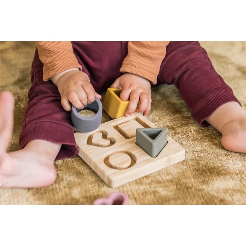 Zopa Silicone Bamboo Puzzle aktivity vkládačka Multicolor 1 ks