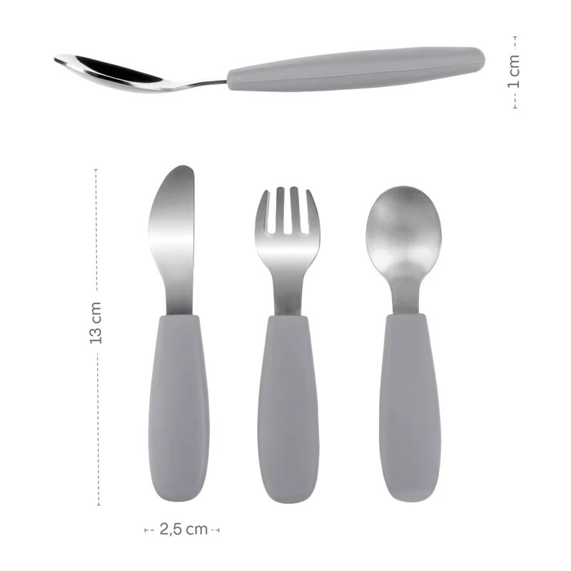 Zopa Silicone Children's Cutlery příbor pro děti 6 m+ Old Pink 3 ks