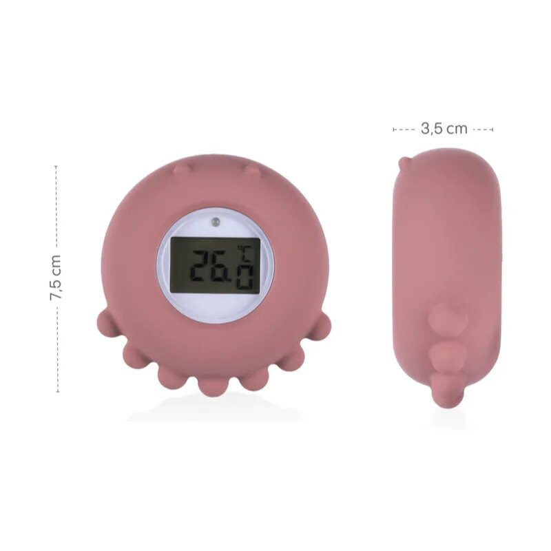 Zopa Silicone Digital Thermometer 2in1 digitální teploměr do vany Dove Grey 1 ks