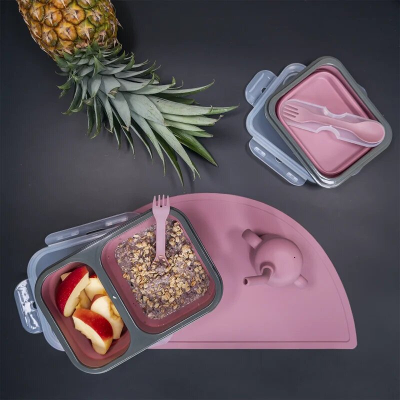 Zopa Silicone Lunch Box Small jídelní sada Sand Beige 15x75 cm 1 ks