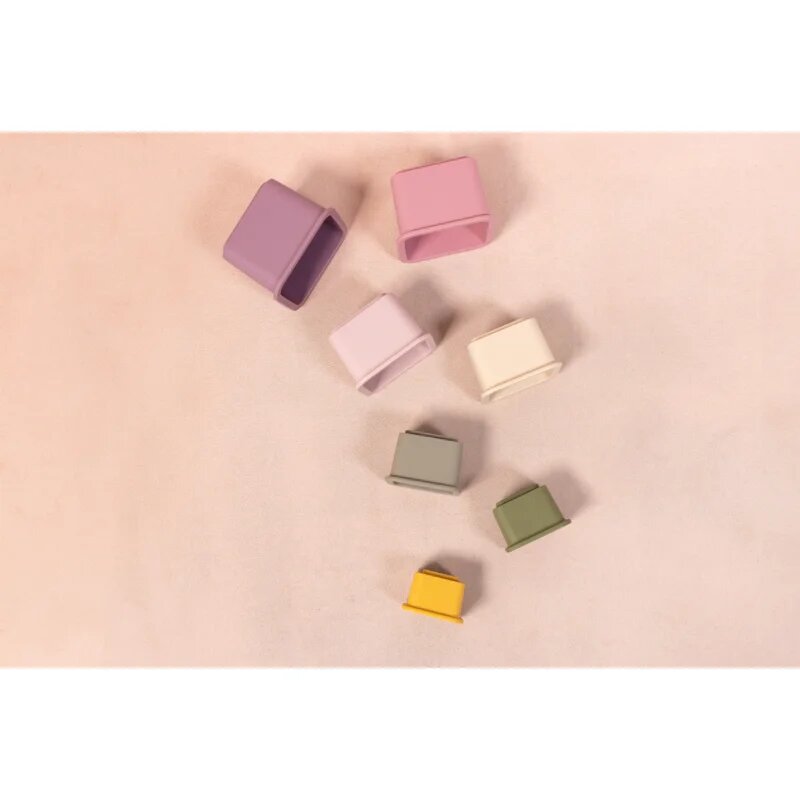 Zopa Silicone Stacking Cups stohovací kelímky Multicolor 6 m+ 7 ks