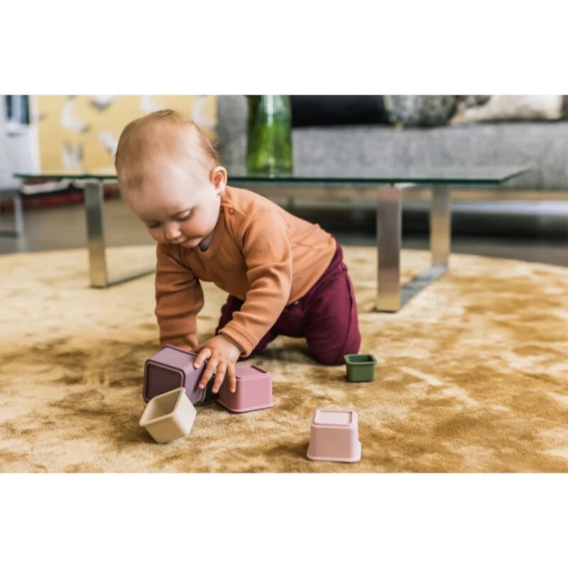Zopa Silicone Stacking Cups stohovací kelímky Multicolor 6 m+ 7 ks