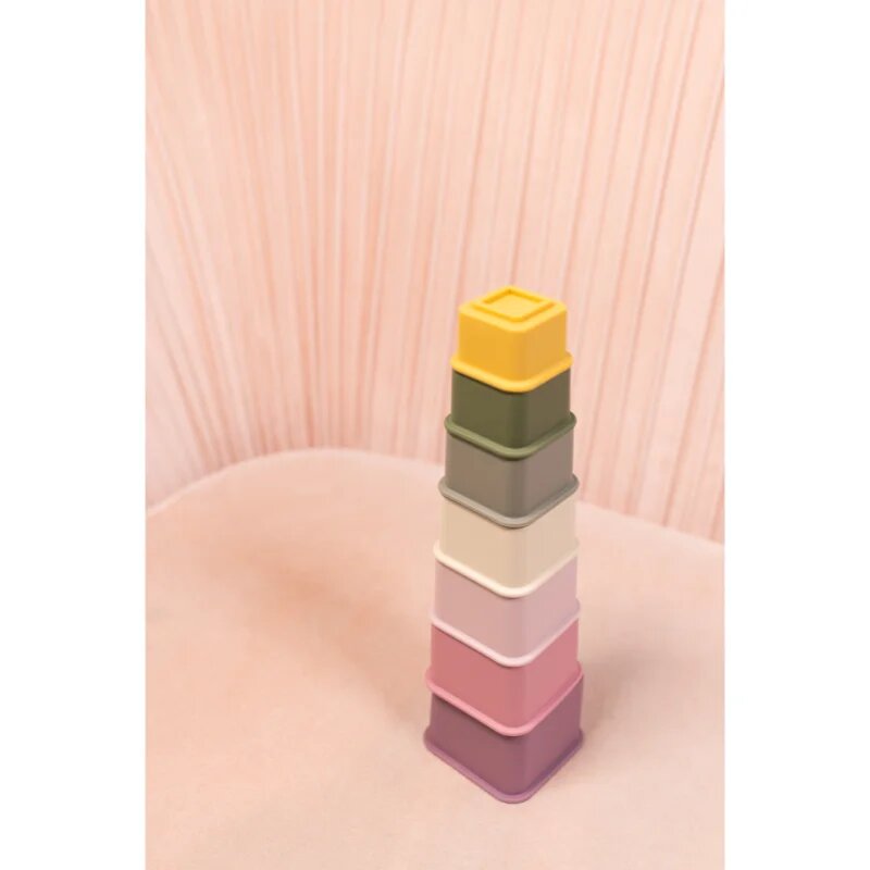 Zopa Silicone Stacking Cups stohovací kelímky Multicolor 6 m+ 7 ks