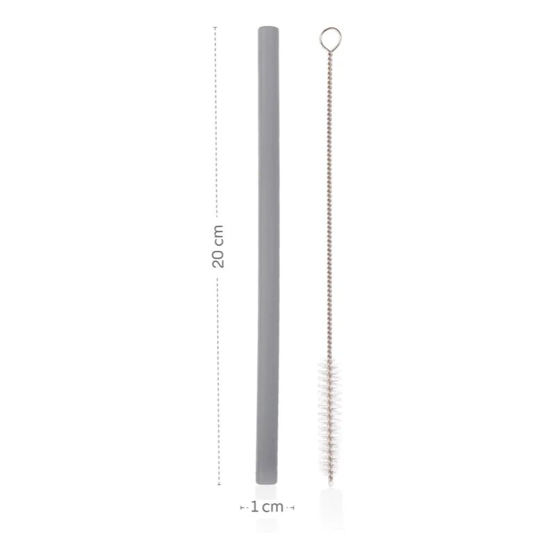 Zopa Silicone Straw silikonové brčko + kartáč 6 m+ Old Pink 4 ks