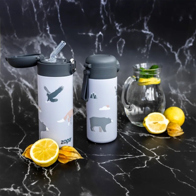 Zopa Thermo Bottle with Silicone Holder and Drinking Spout termoska s brčkem 1 ks