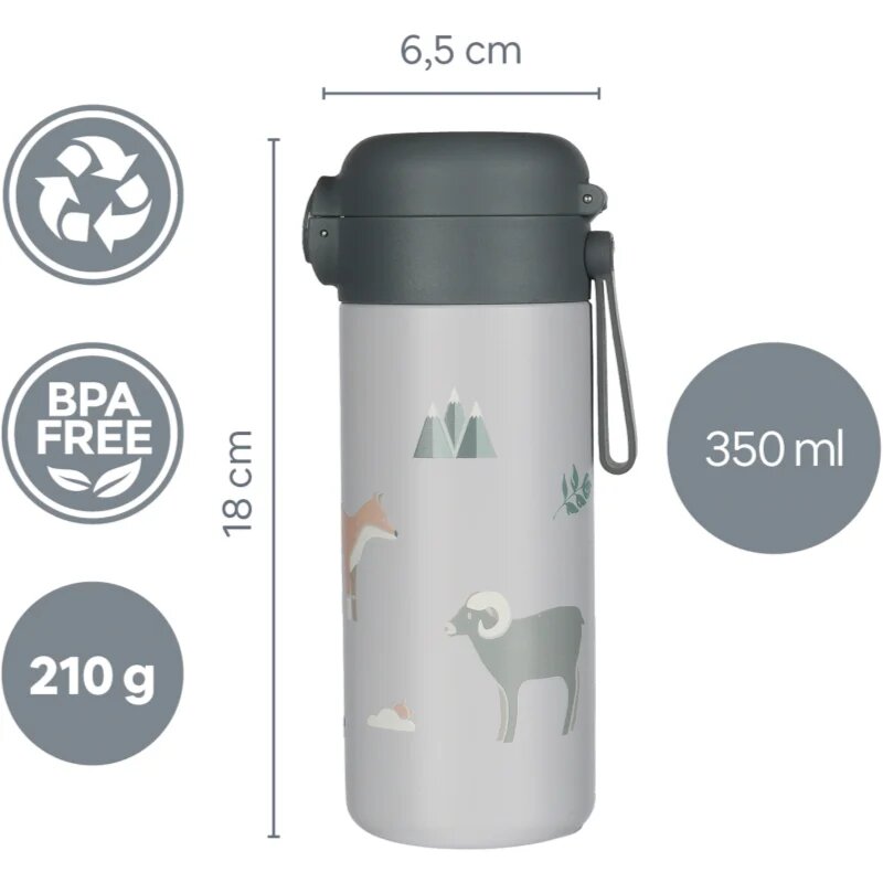 Zopa Thermo Bottle with Silicone Holder and Drinking Spout termoska s brčkem Safari 1 ks