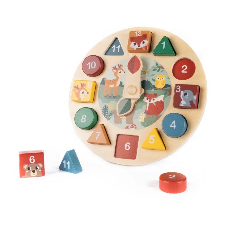 Zopa Wooden Clock aktivity hračka ze dřeva 1 ks