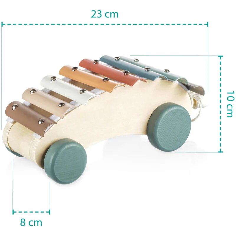 Zopa Wooden Pull Xylophone tahací xylofon ze dřeva 1 ks