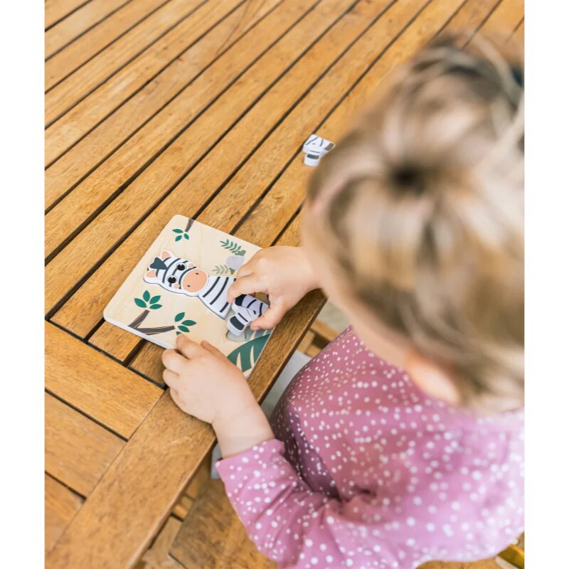 Zopa Wooden Puzzle Small puzzle ze dřeva Zebra 1 ks