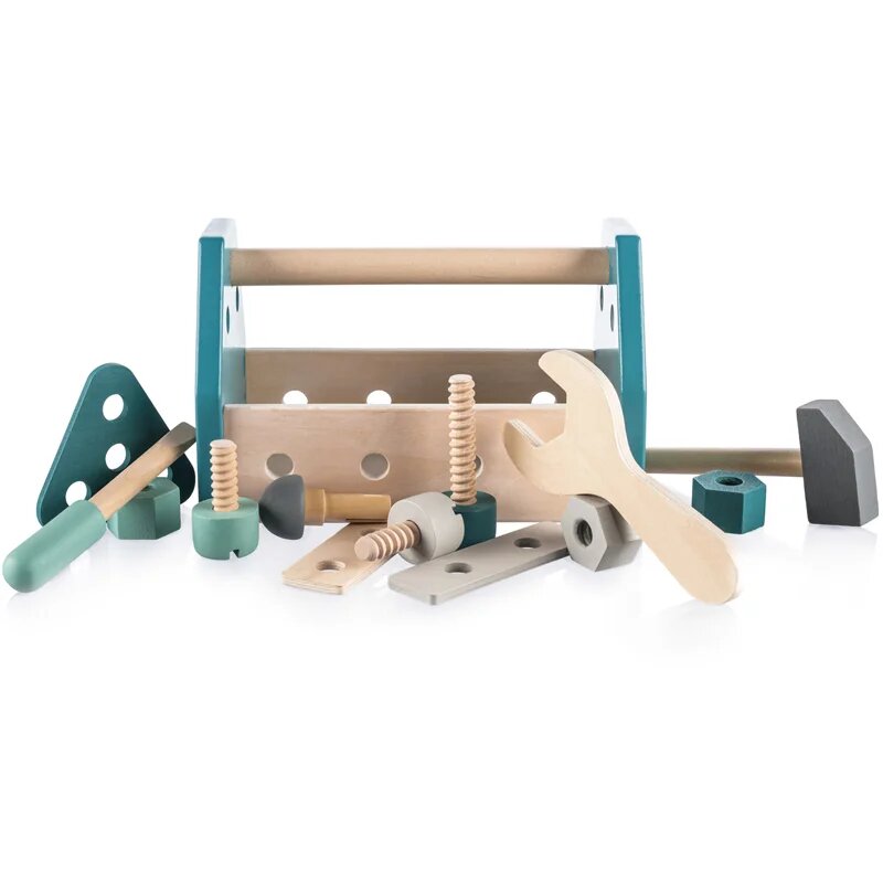 Zopa Wooden Tool Box sada nářadí Blue 14 ks